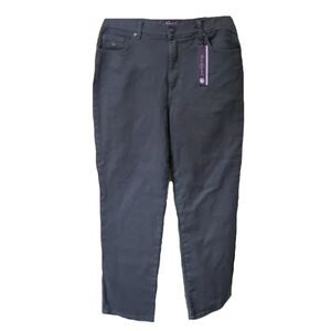 NEW Gloria Vanderbilt Gray Amanda Straight Jeans Size 16